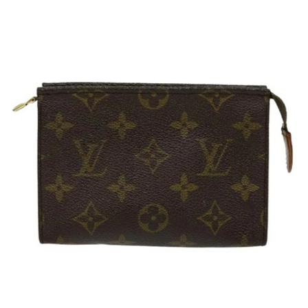 Louis Vuitton Vintage, Brown Canvas Louis Vuitton Poche Toilette Bruin, Dames, Maat:ONE Size