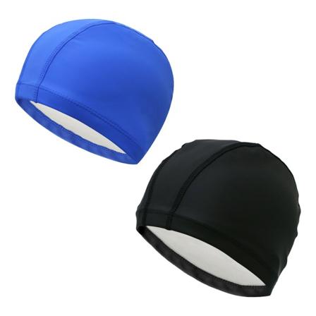 2 pakkauksen Unisex cap kuulosuojaimilla vedenpitävällä PU-pinnoitteella mukavat joustavat uimahatut naisille miehille lapsille aikuisille