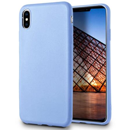 Mjukt Mobil-skydd För Iphone Xs Max Lätt Enfärgat Tunnt Silikon Lila