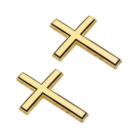 Metallkors Bilklistremerke Vanntett Lim For Utvendig Kjøretøydekorasjon