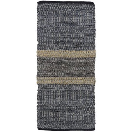 Nahkamatto Stripe 70x150cm, Harmaanbeige