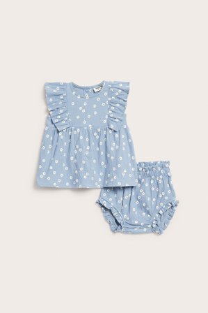 Kappahl | Zestaw w kwiaty Jasnoniebieski 74 | Niemowlę