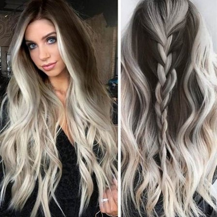 Naisten muodikkaat pitkät aaltoilevat kiharat peruukit Cosplay-juhliin päivittäiseen käyttöön