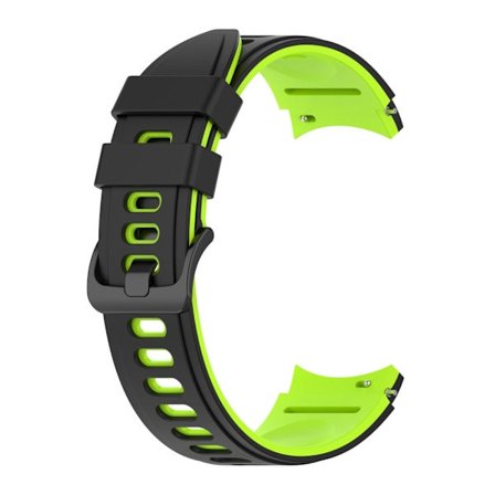 Tvåfärgat klockarmband i silikon för Samsung Galaxy Watch 5 / 4 - Svart / Lime