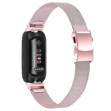 Ersättningsarmband i rostfritt stål Milanese för Fitbit Inspire 3 - Justerbart armband med spänne - Guld