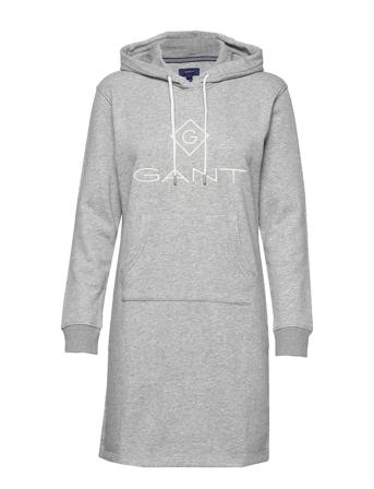 Lock Up Hoodie Dress Dresses Sweatshirt Dresses Grå GANT