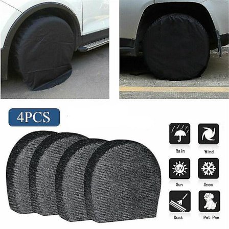 4 Pack Waterproof Tire Cover Spare Tyre Wheel Rv Trailer Camper Anti-corrosion Tyre Protector Ruikalucky
