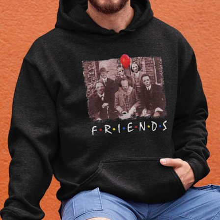 Halloween Huvtröja Pennyworth, Jigsaw, Mike Myers & friends