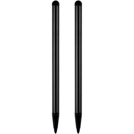2 stk. sorte styluspenne til universelle touchskærmsenheder - Kompatible med iPad, Samsung Galaxy, Smartphones