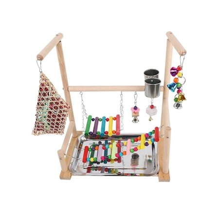 Papegøjelegeplads Fuglegymnastik Træpind til Undulat Blåfugle Kolibri