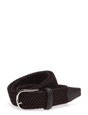 Anderson's Elastic Woven Belt Black - 3,5 - Brown - 105