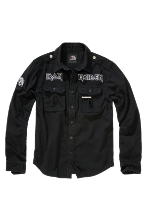 Košile Brandit Iron Maiden Vintage long sleeve Eddy Černá L