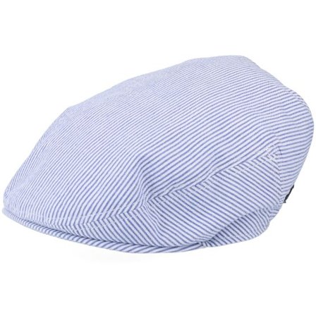 CTH Ericson - Blå flatcap Keps - Kids Philip Seersucker Blue Flat Cap @ Hatstore