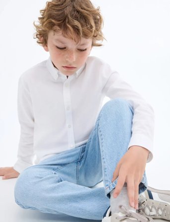 Mango Slim-Fit Oxford Shirt - White - 6