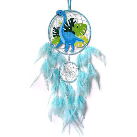 Dinosaur Dream Catchers Pojille ja Tytöille, Dream Catcher Valo Seinäkoriste Höyhen Seinäripustus Dino Dream Catcher Lastenlahja
