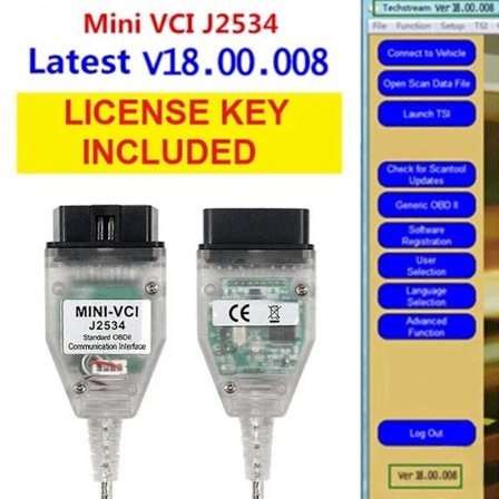 2024 MINI VCI TIS Techstream V18.00.008 TIS J2534 For Toyotas Inspeksjonskabel, 50% Tilbud