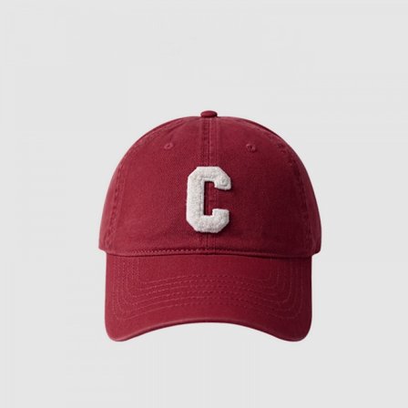 Dotpet C-Word All-Match Soft Top Baseball Cap Couple Peak Cap Trend (Rødvin)