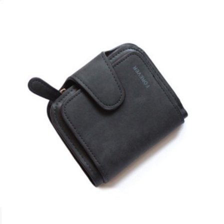 Korta plånböcker för kvinnor, myntväska SVART black