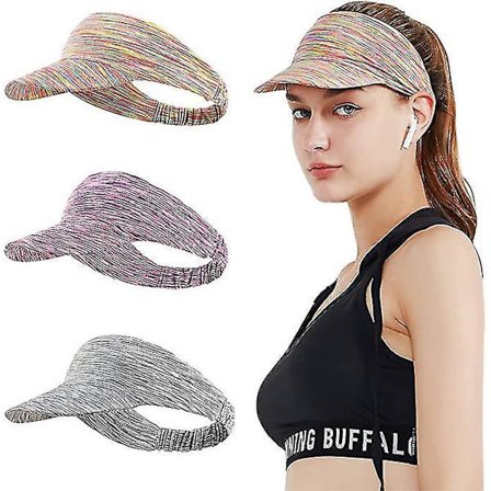 3 stk. Solskærm Pandebånd Kvinder Svedabsorption Sport