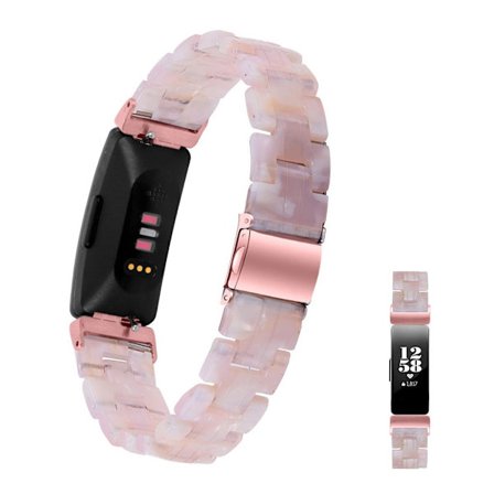 Fitbit Inspire 2 hartsikuvioinen kellonauha - Vaaleanpunainen Sekoitus