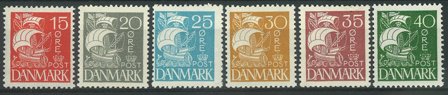 Danmark 1927 - AFA 169-174 - Postfrisk