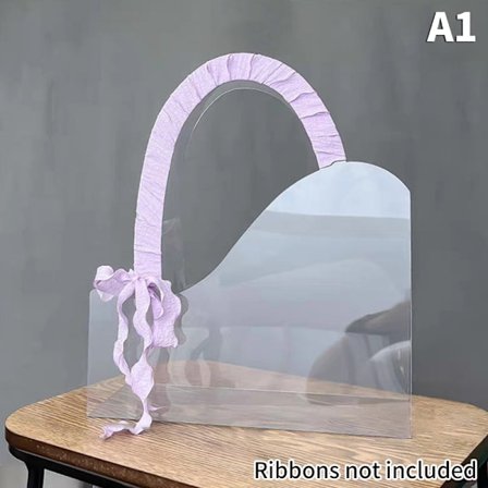 Gennemsigtig PET Frisk Blomsterboks Buket Håndtaske Blomster Wrappi