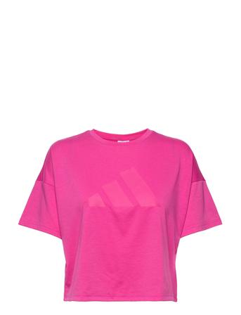 W I 3 Bar Tee 2 T-shirts & Tops Short-sleeved Rosa Adidas Performance