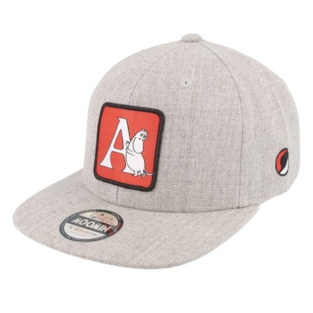 Moomin - Grå snapback Caps - Kids Moomin Alphabet - A Heather Grey Snapback @ Hatstore