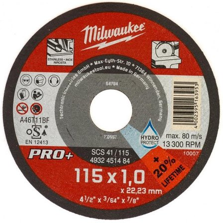 Milwaukee SCS 41 PRO+ Kapskiva 115x1 mm, Maskintillbehör & förbrukning