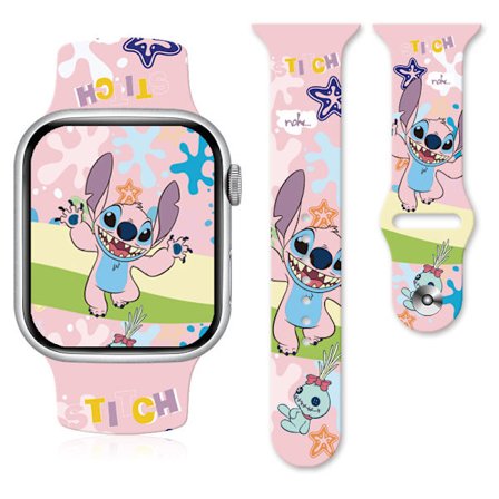 Stitch-docka animeringstryck kompatibelt med Apple Watch-armband