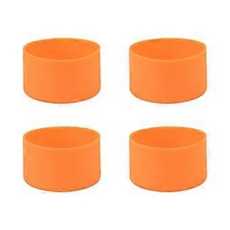 Set med 4 silikonmugghylsor Silikonstövlar Skyddshylsa Vattenflaska Tillbehör Mugghylsa för flaskor orange
