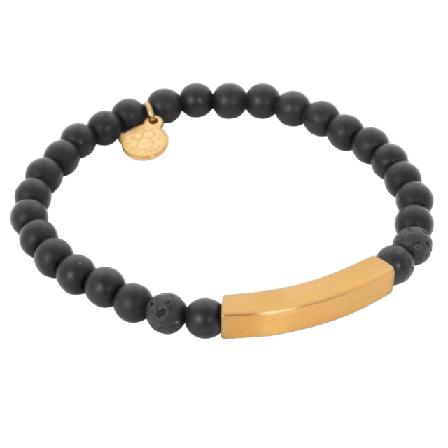 by BILLGREN Ben | Beadsarmband Accessoarer Herr Svart 19 cm