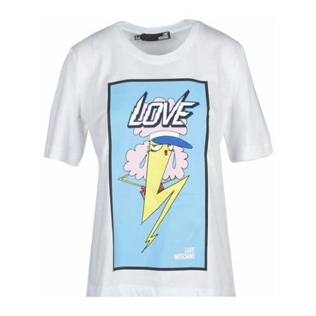 Love Moschino T-Shirt Hvid, Dame