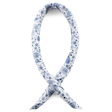 Valkoinen & Sininen Paisley Silkkihuivi miehille - Bandanat