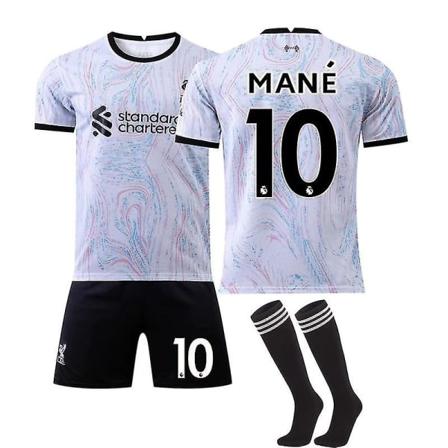 22/23 Liverpool Vieraspelipaita Salah Jalkapallopaidat Harjoitusasut M.SALAH NO.11 26(140-150CM) MANE NO.10 M