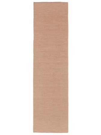Monocromatico Piccolo Handloom Flat Tappeto - Terracotta 80X300 Lana, In Stile Moderno