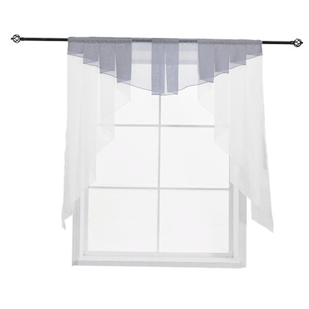 Köksgardiner (grå, 120cm*145cm) Små gardiner Genomskinliga