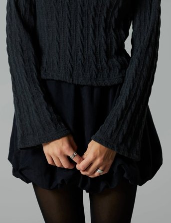 LMTD Nlfribal Short Balloon Skirt - Black - 146