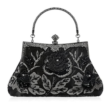 Elegant Ramme Kvinder Formelle Perle Aften Punge Og Håndtasker Brude Sekvens Clutch Taske Cocktail Party Taske