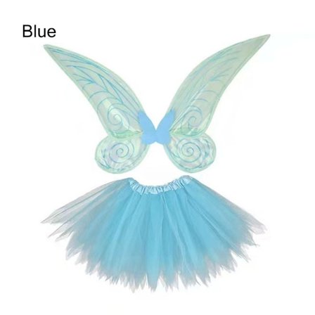 Butterfly Fairy Wings Prinsesse Angel Wings BLÅ (2 STK) BLÅ (2