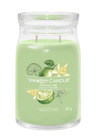 Yankee Candle Signature Large Jar Vanilla Lime Ljus & ljusstakar Grön 568 g