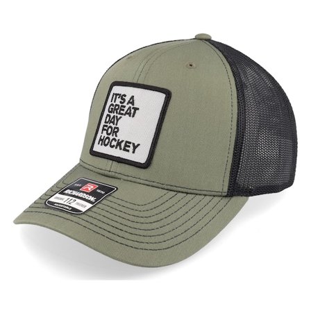 Iconic - Groen trucker Cap - Great Day For Hockey Loden/Black Trucker @ Hatstore