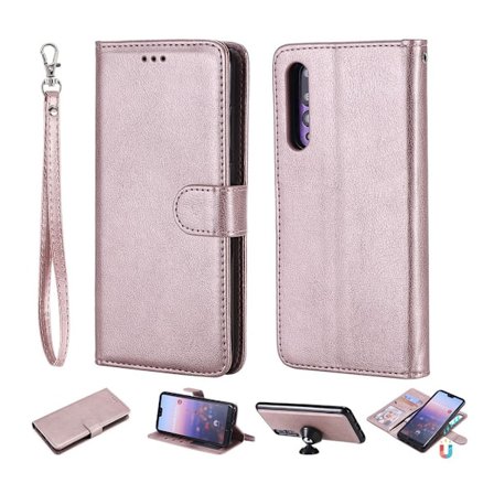 Huawei P20 Pro irroitettava nahkainen flip suojakotelo - Punakulta