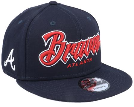 Atlanta Braves Slab 9FIFTY Navy Snapback - New Era