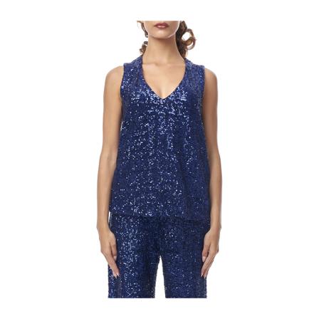 Semicouture Sleeveless Tops Blå, Dame
