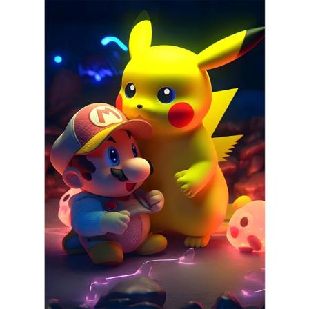 (30x40cm) Super Mario Diamond Painting Kit för vuxna och barn, C