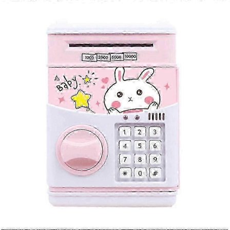 Mini ATM Bank Spargris, Elektronisk Lösenordslås Kontantinsättning Kanin