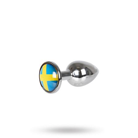 Anustappi Ruotsin Lipulla - Pieni 6 Cm - Vuxen