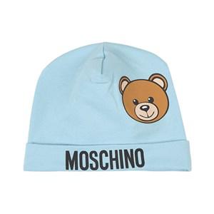 Moschino Branded Beanie Baby Sky Blue - Headwear - 6-9 months - Blue