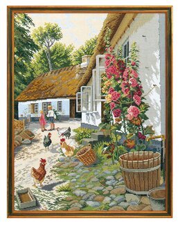 Stickpackung Bild Landhaus